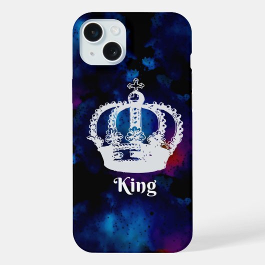 Étui pour iPhone 15 Plus 'Royal King' Couronne Est (Verso)