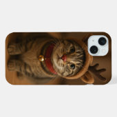 Étui pour iPhone 15 Plus Rudolph le Chat (Verso Horizontal)