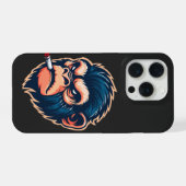 Étui pour iPhone 15 Pro Angry Monkey (Verso Horizontal)