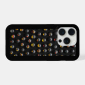 Étui pour iphone 15 pro avec émojis robotiques (Verso Horizontal)