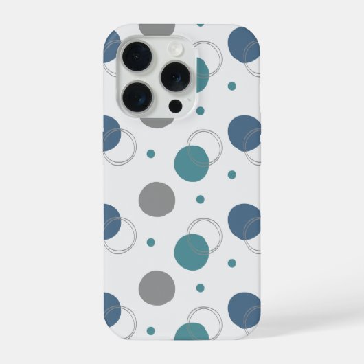 Étui pour iPhone 15 Pro 'Cercles de points ludique (Verso)