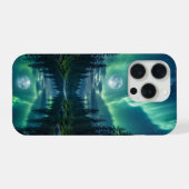 Étui pour iPhone 15 Pro Forêt d'Aurore (Verso Horizontal)