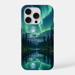 Étui pour iPhone 15 Pro Forêt d'Aurore