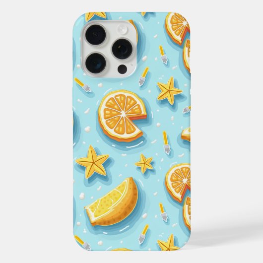 ÉTUI POUR IPHONE 15 PRO MAX CITRON D'ÉTÉ (Verso)