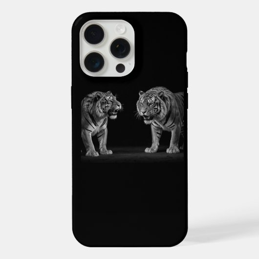 Étui pour iPhone 15 Pro Max Tiger Stand off (Verso)