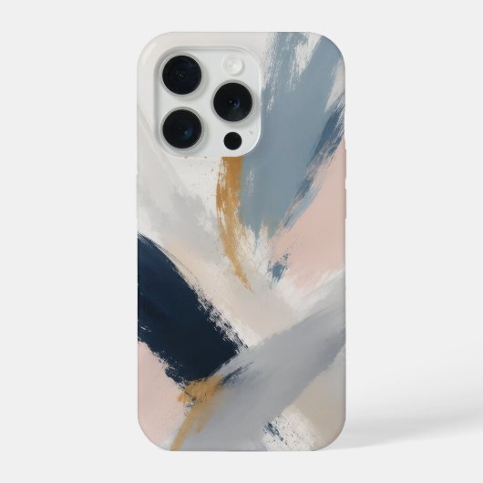 Étui pour iPhone 15 Pro Mist Coastal Abstrait (Verso)