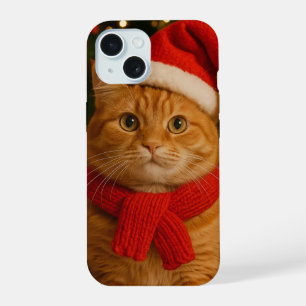 Étui pour iPhone 15 Santa Cat