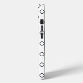Étui pour IPhone 15 silhouette de batteur de baseb (Verso / Gauche)