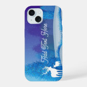 Étui pour iPhone 15 silhouette de cerf (Verso)