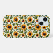 Étui pour iPhone 15 thème tournesol (Verso Horizontal)