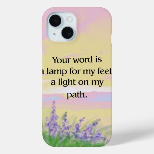 Étui pour iPhone 15 'Verset Inspirant' (Verso)