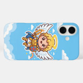 Étui pour iPhone 16 bébé archange Michel mignon (Verso (horizontal))