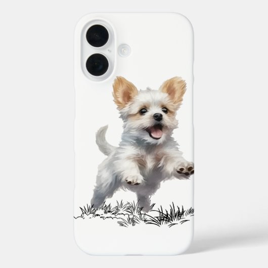 Étui pour iPhone 16 « Chiot Mignon » – Pour les am (Verso)