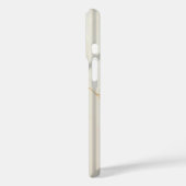 Étui pour iPhone 16 en marbre crémeux avec monogra (Verso / Gauche)