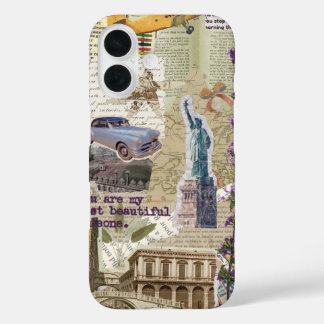 Étui pour iPhone 16 - Esthétique Vintage Européenn