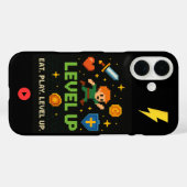 Étui pour iPhone 16 Level Up Gamer – Style Rétro P (Verso (horizontal))