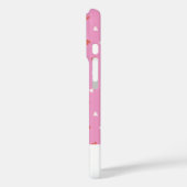 Étui pour iPhone 16 Monogramme Chic Rose (Verso / Gauche)