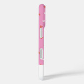 Étui pour iPhone 16 Monogramme Chic Rose (Verso / Droite)