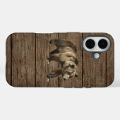 Étui pour iPhone 16 Ours Grizzly Vintage (Verso (horizontal))