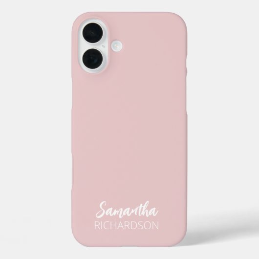 Étui pour iPhone 16 Plus avec nom en écriture manu (Verso)