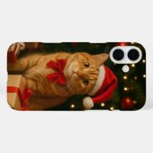 Étui pour iPhone 16 Plus avec ruban de Père Noël (Verso (horizontal))