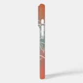 Étui pour iPhone 16 Pro 'Rose Orange & Dessin au T (Verso / Gauche)