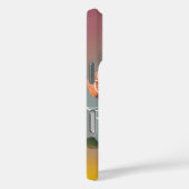 Étui pour iPhone 16 Pro 'Rose Orange & Dessin au T (Verso / Droite)