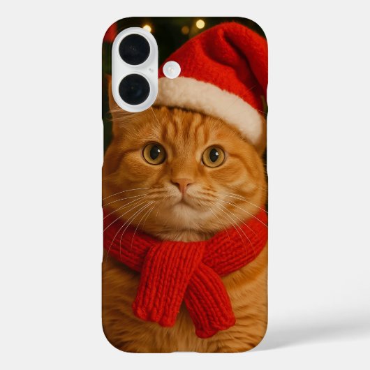 Étui pour iPhone 16 Santa Cat (Verso)