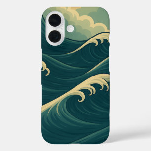 Étui pour iPhone 16 Vagues Océaniques – Vibes Calm