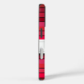 Étui pour iPhone 5/5s à motif rayé rouge (Verso / Droite)