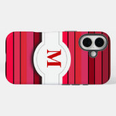 Étui pour iPhone 5/5s à motif rayé rouge (Verso (horizontal))