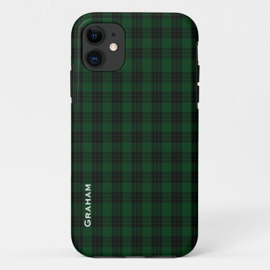 Étui pour iPhone 5 à carreaux Graham Clan vert et (Dos)
