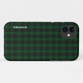 Étui pour iPhone 5 à carreaux Graham Clan vert et (Dos (Horizontal))