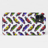 Étui pour iPhone 5 Arc-en-ciel de papillons (Blanc (Dos (Horizontal))