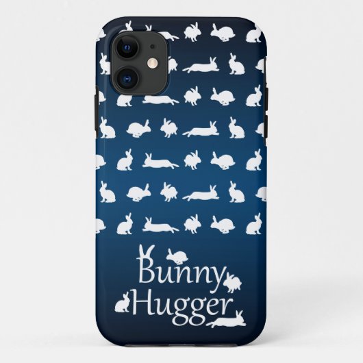 Étui pour iPhone 5 Bunny Hugger (Bleu foncé/Clair) (Dos)