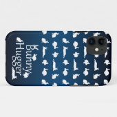 Étui pour iPhone 5 Bunny Hugger (Bleu foncé/Clair) (Dos (Horizontal))