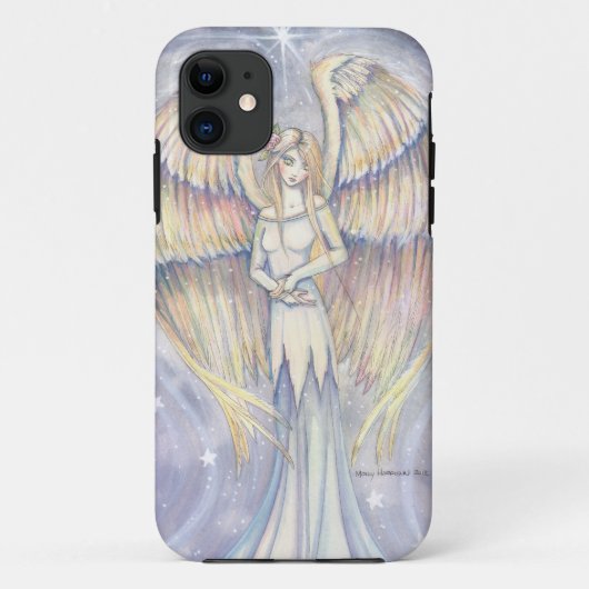 Étui pour iPhone 5 Fantasy Art Angel à l'aile doré (Dos)