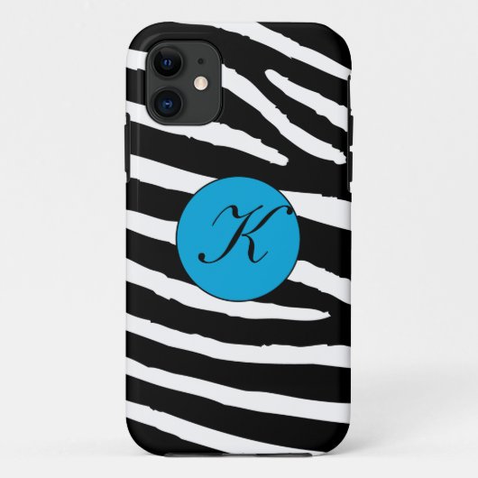 Étui pour iphone 5 Monogramme Impression Zèbre (Dos)