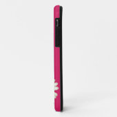 Étui pour iPhone 5 Rose avec Marguerites Blanches (Dos/Gauche)
