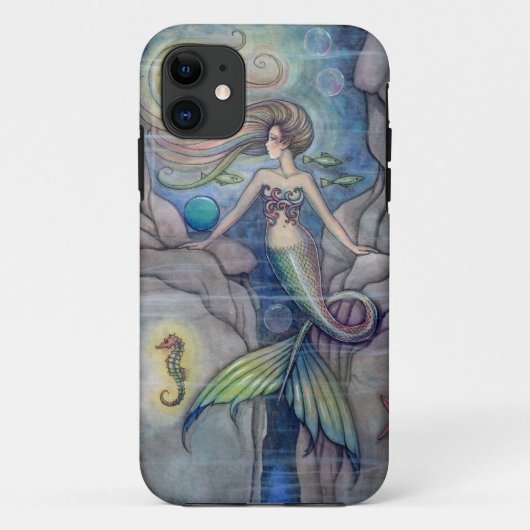 Étui pour iPhone 5 Sirène et Hippocampe (Dos)