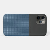 Étui pour iPhone 7 à points gris et bleus chic, Ba (Dos (Horizontal))