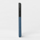Étui pour iPhone 7 à points gris et bleus chic, Ba (Dos/Gauche)