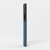 Étui pour iPhone 7 à points gris et bleus chic, Ba (Dos/Droite)