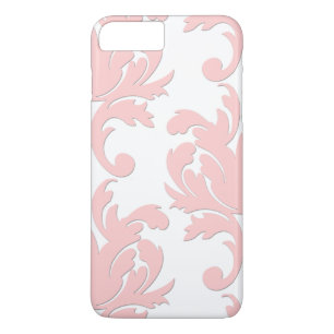 Étui pour iPhone 7 Plus à motif floral rose damass