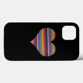 Étui pour iPhone 7 Plus Cœur en Câble Ruban Arc-en (Verso (horizontal))