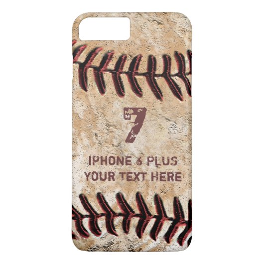 Étui pour iPhone 7 PLUS de baseball personnalisé V (Dos)