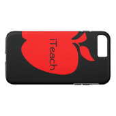 Étui pour iPhone 7 Plus pour enseignant(e) Rouge & (Dos (Horizontal))