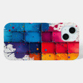 Étui pour iPhone à éclaboussures de peinture (Verso (horizontal))