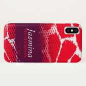 Étui pour iPhone à motif animal graphique violet r (Dos (Horizontal))
