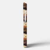 Étui pour iPhone à motif buffle et plume / boîtier (Verso / Gauche)